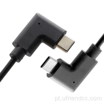Ângulo reto USB-C para o cabo USB-C